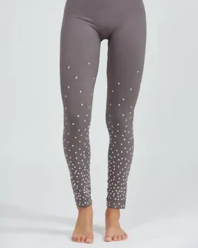 Spandex Cotton Club Pearl Leggings In Gray | Gray