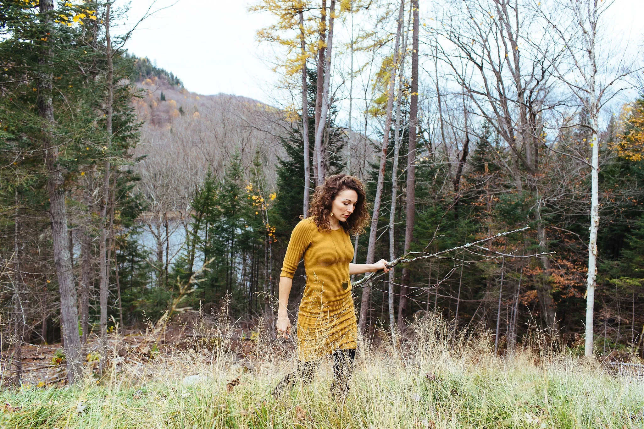 Splendid Knit Dress / Mustard / Oatmeal / Charcoal