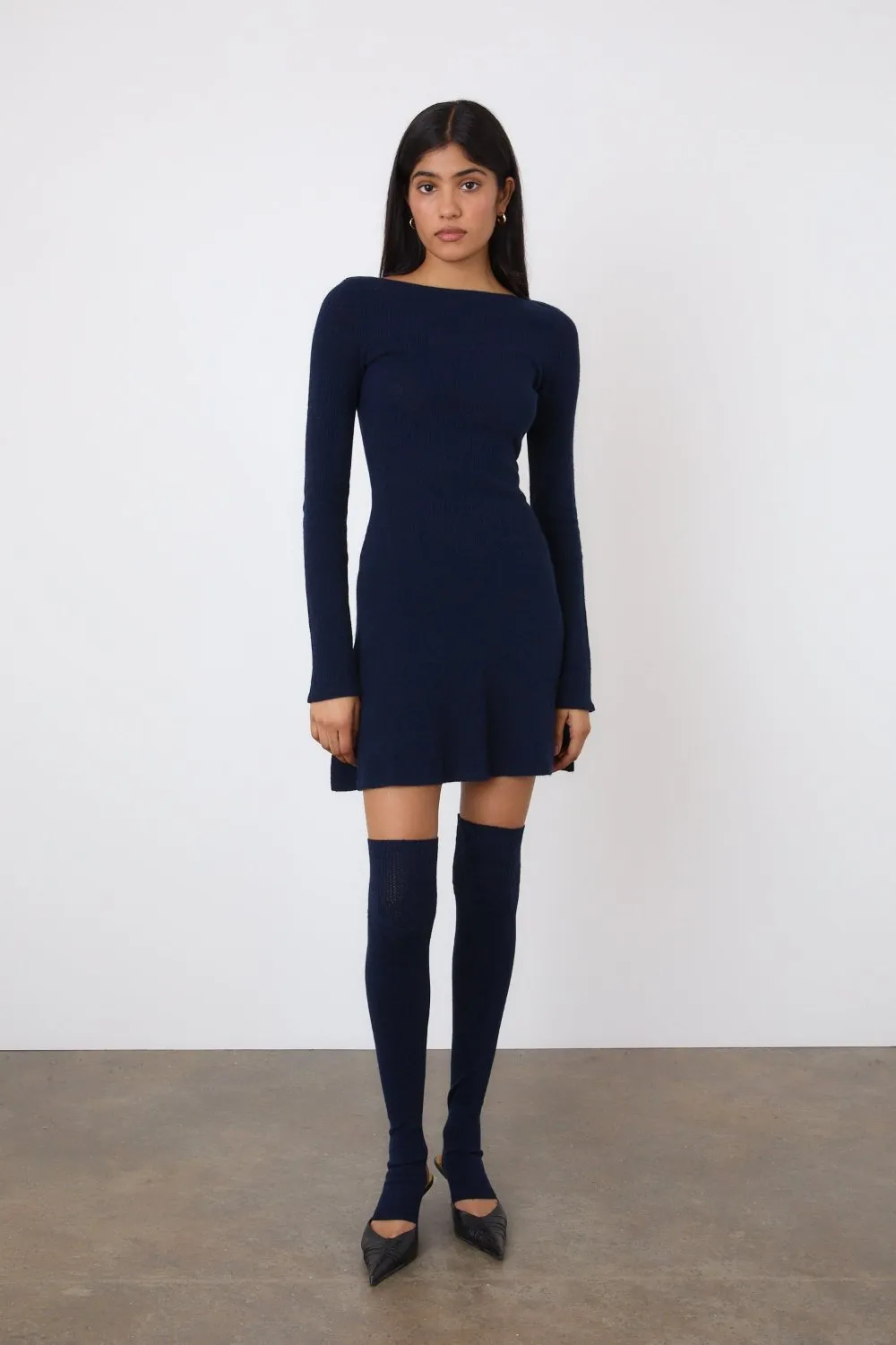 The Claudine Knit Dress, Midnight