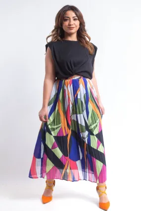 The field  chiffon pleated Skirt