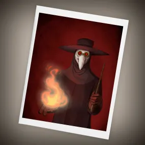 The Plague Doctor Blank Greeting Card Size | Single or Set of Four