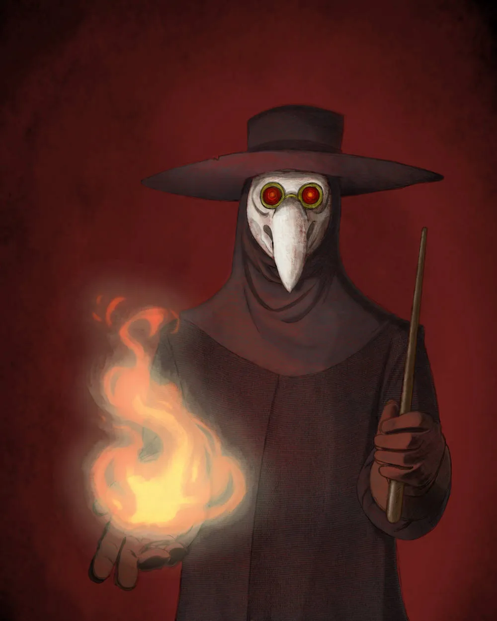 The Plague Doctor Giclee Illustration Art Print