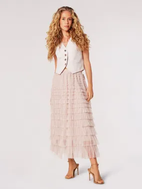 Tulle Layered Midi Skirt