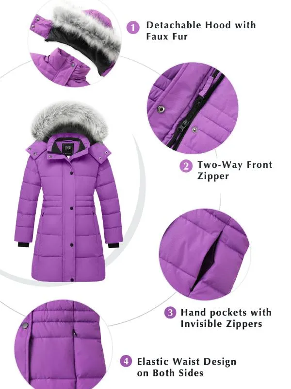 ZSHOW Girls' Long Winter Parka Coat